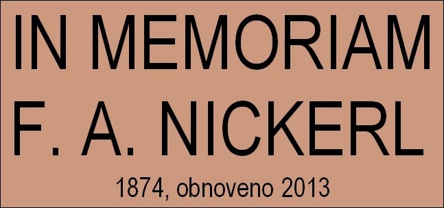 Pamětní deska F.A. Nickerla 2013